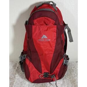 Ozark Trail Hiking Backpack Daypack High Risk Red Gray Trail Pack
